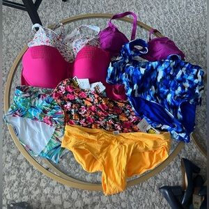 NWT Plus Size Bikini Lot of 8, Time and Tru (Walmart), 1X, 2X, and 3X!